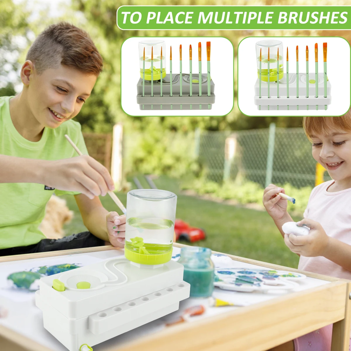 

Щетка-ополаскиватель для краски, очиститель, автоматическая циркуляция воды, щетка, скруббер, многоразовая щетка, стиральная машина, портат...