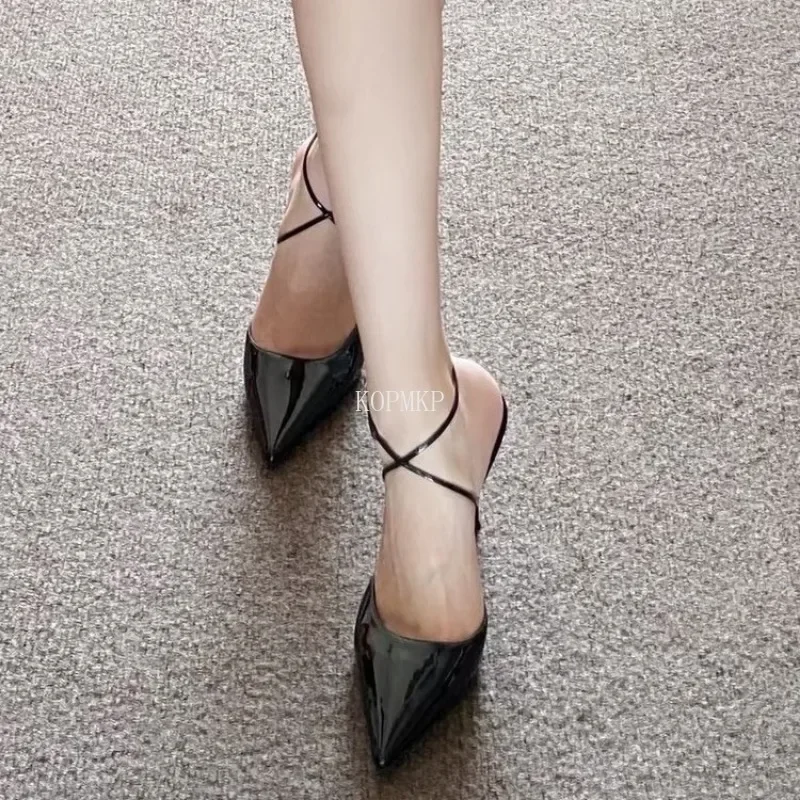 2024 дизайнерские сандалии летние женские модные элегантные с острым носком