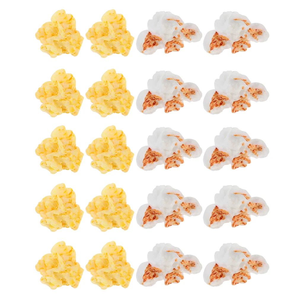 

30Pcs Creative Popcorn Artificial Popcorn Adornments Micro Landscape Ornaments