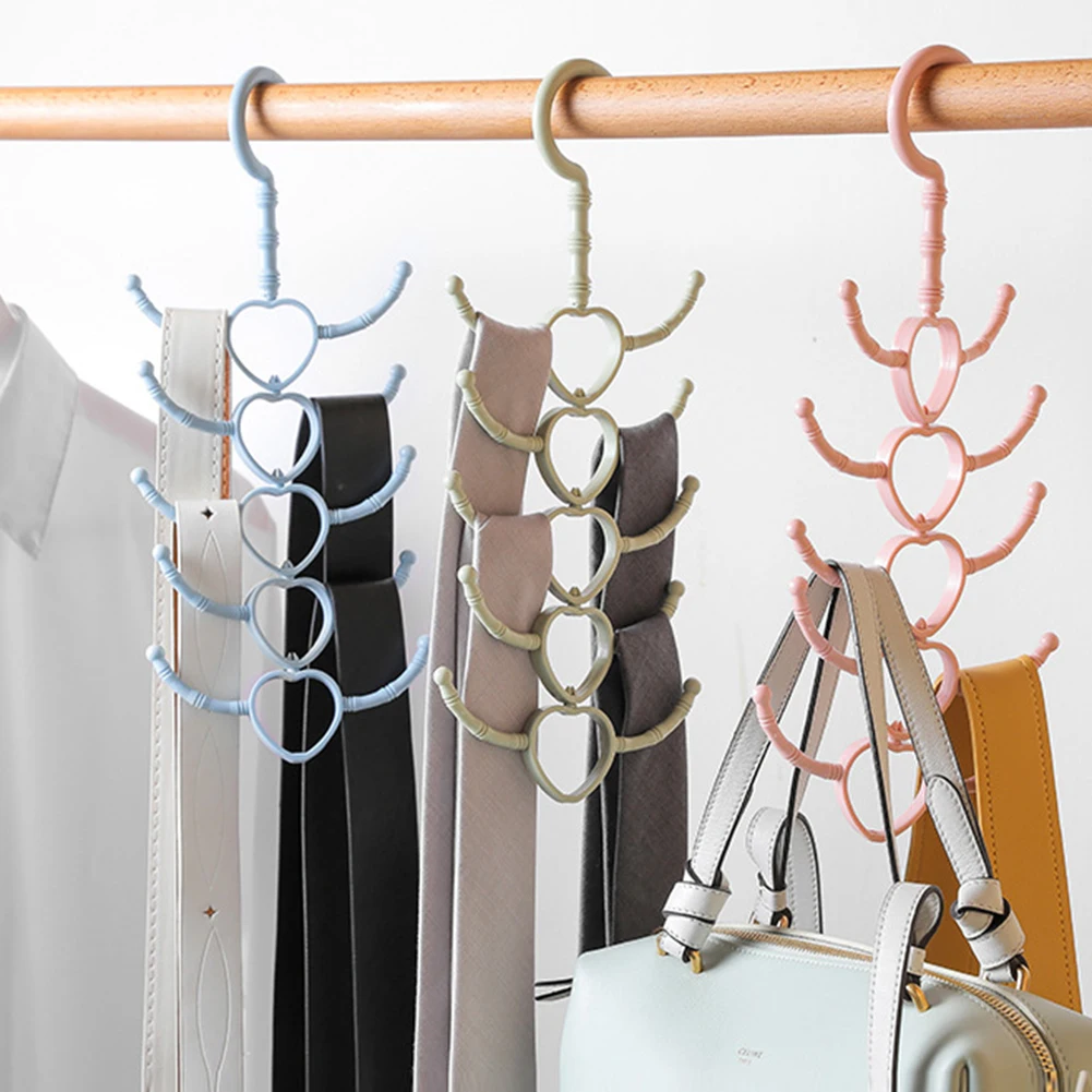 

Space Saving Rotated Hanger Hooks Wardrobe Clothes Rack Hanger Organizer Bag Hanger Shoes Belt Scarf Hanging Rack Closet Hanger