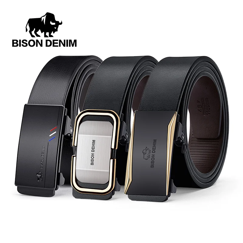 Men Belts Automatic Buckle Belt Genune Leather High Quality Belts For Men Leather Strap Casual Buises for Jeans
