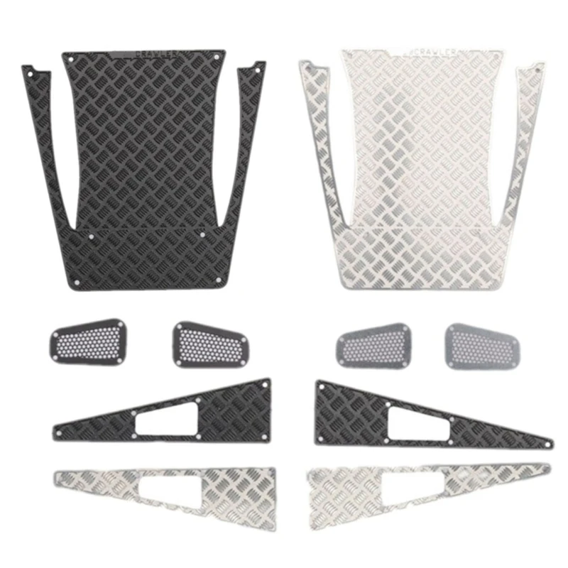 

RC Car Vent Hood Decor Sticker Set Skid Plate Trim Defender Upgrade Accessories Self-Adhesive Hood Sticker for RC Car