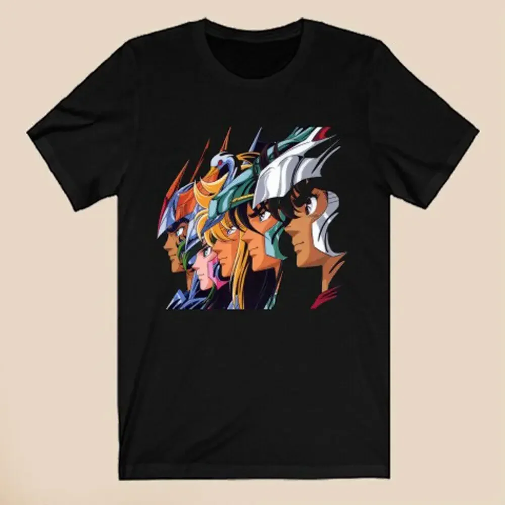 Мужская черная футболка с рисунком рыцарей зодиака