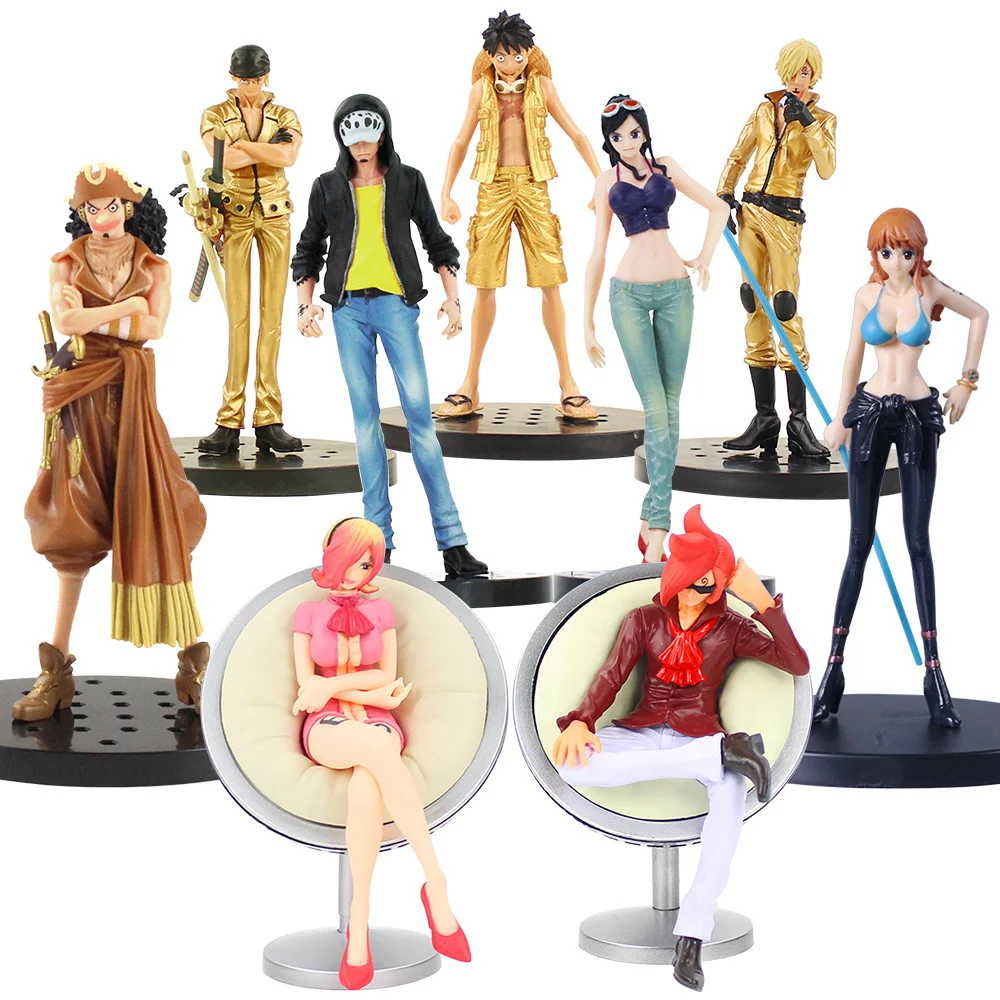 

Экшн-фигурки из ПВХ, 12-19 см, Luffy Ace Zoro Sanji Usopp Nami Robin Law Reiju