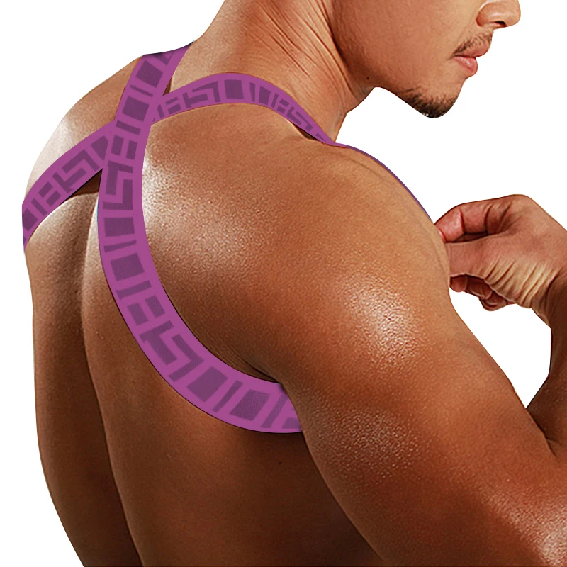 

Men Elastic Body Chest Harness Sexy Bondage Lingerie Shoulder Straps Clubwear Stage Costume Men's Vest Harness
