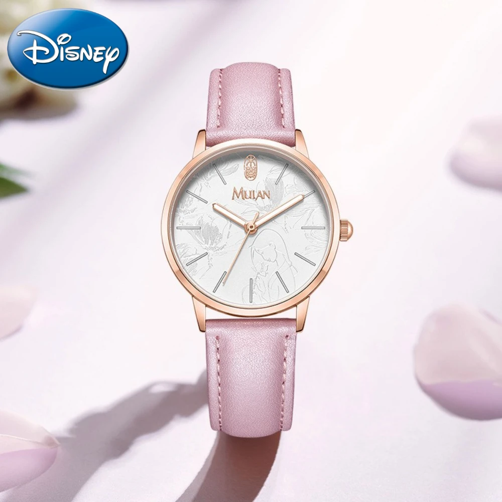Disney Gift With Box Mulan Princess Lady Quartz Watch Girl Woman Clock Junior Trendy Time Teen Hour Femal Relogio Feminino enlarge
