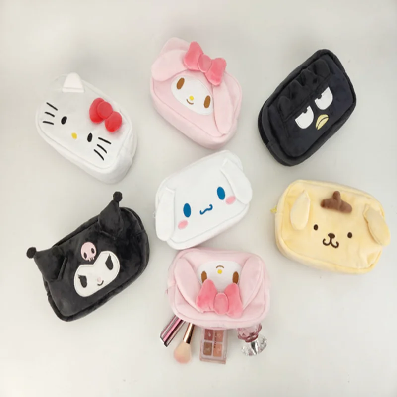 

Sanrio Animation Coolo Melody Rice Pencil Box Multifunctional Cute Cosmetic Bag Large Capacity Hello Kitty Cartoon Storage Bag