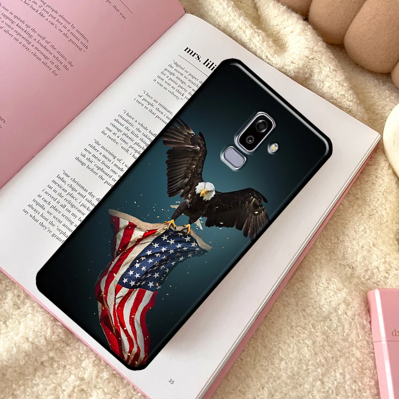 Американский флаг США чехол с орлом для Samsung Galaxy J7 J5 J3 2016 J1 A3 A5 2017 A6 A8 J4 J6 Plus A9 2018 Coque