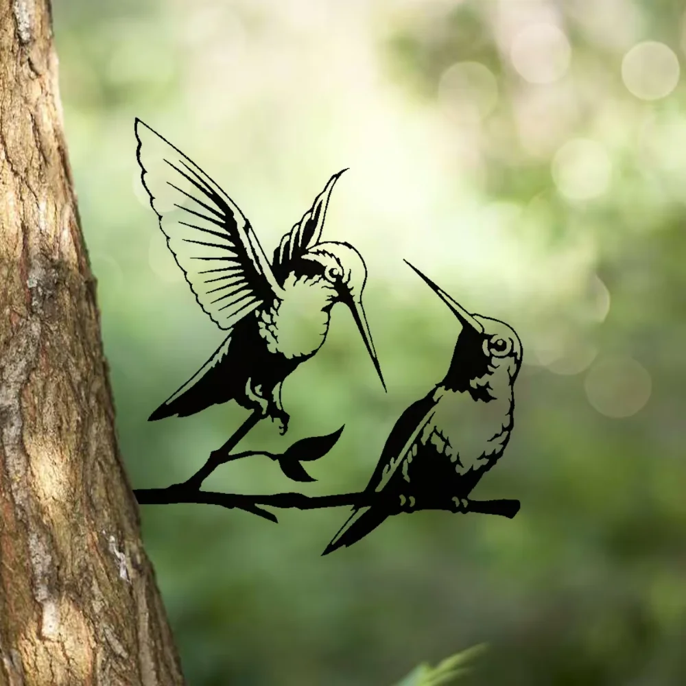 Элегантный Садовый Декоративный Кол С Колибри - Уникальное Искусство На Открытом