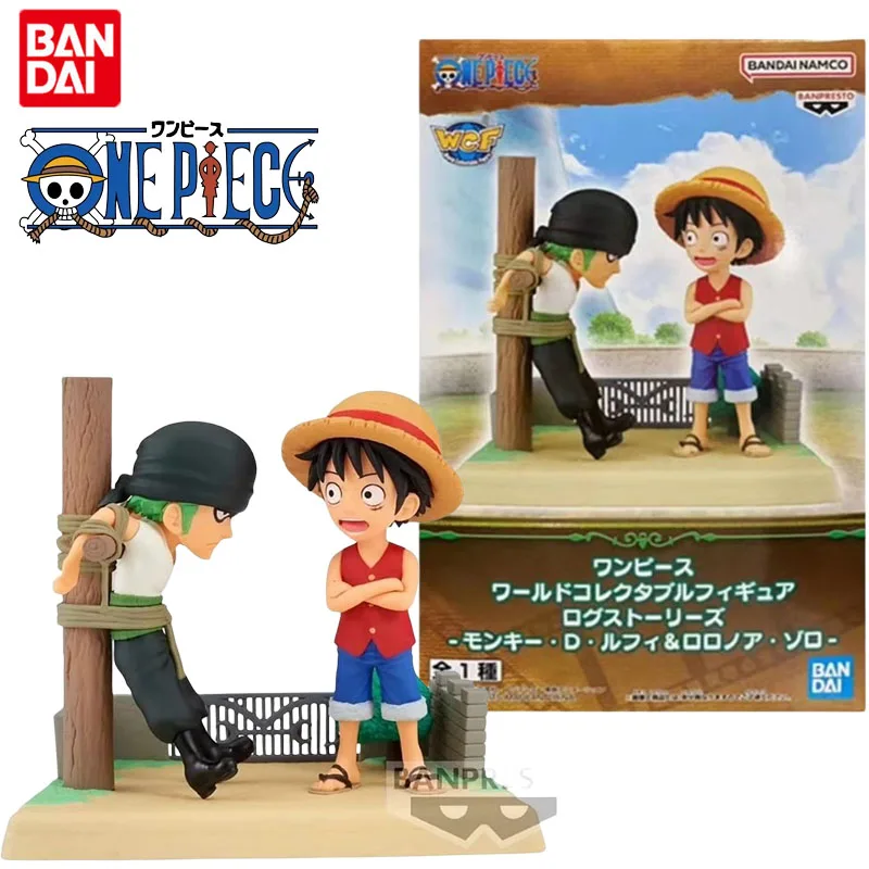 

Bandai Genuine ONE PIECE Anime Figure WCF Luffy Zoro Action Figure Toys for Boys Girls Kids Christmas Gift Collectible Model