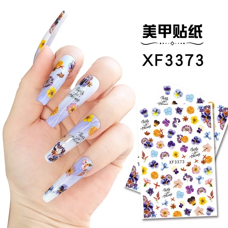 

Stickers Nail Art Charms Faux Ongles Accesorios Designer Supplies Pegatinas Decorations Autocollant Spulletjes Naklejki flower