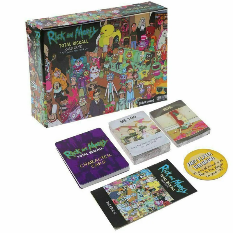 Rick and Morty-Juego de mesa de juguete para niños y adultos, tarjeta de Versión en inglés, fiesta familiar, solitario, regalo, 2-8 personas