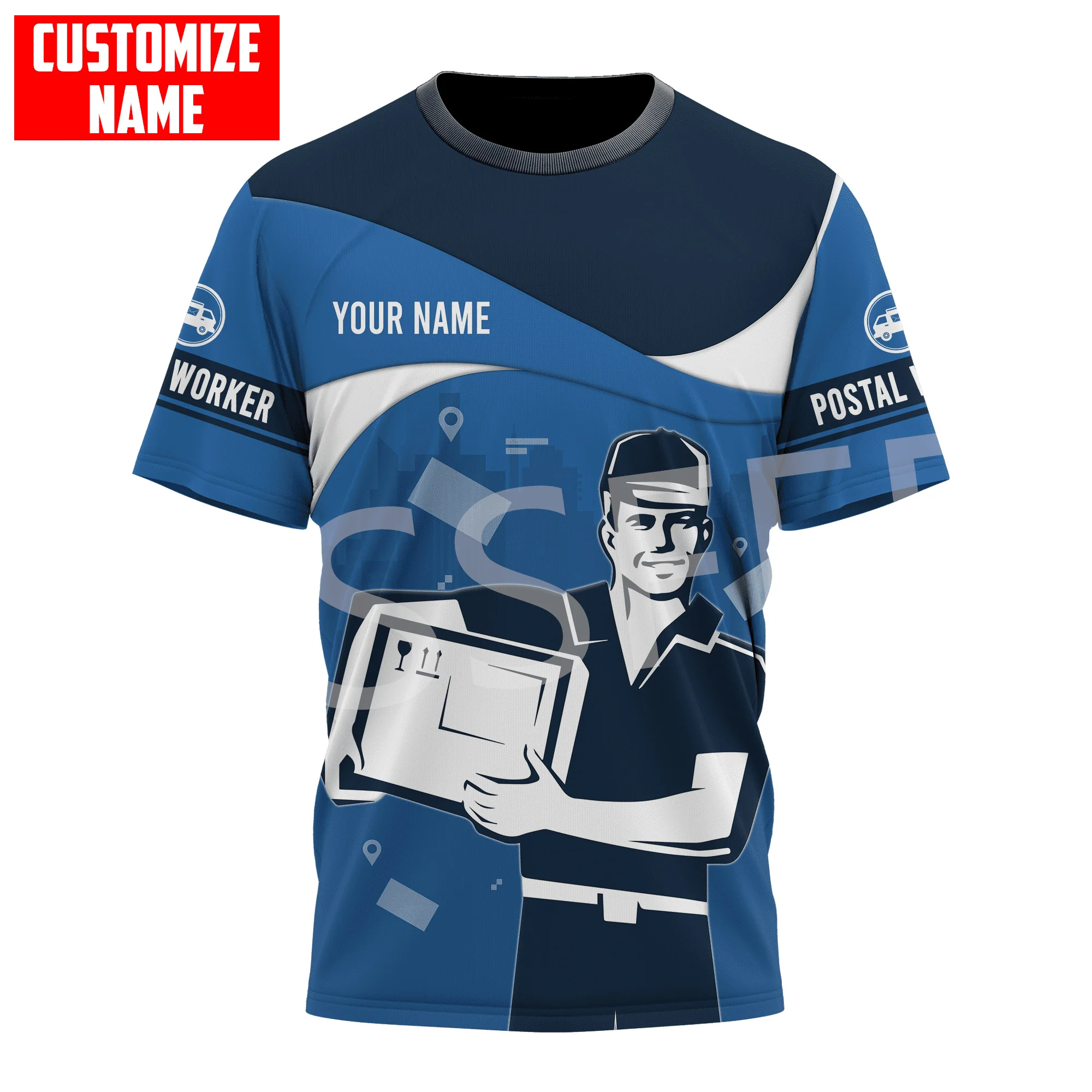 Новинка Модные Винтажные ретро рубашки для косплея почтовых работников с именем