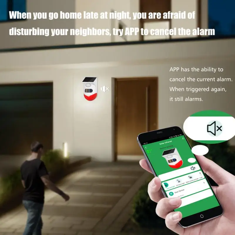 

Infrared Alarm Wifi Alarm Lamp Wireless Remote Control Tuya Wifi Anti-theft Animal Drive Warning Device Tuya Infrared Sensor