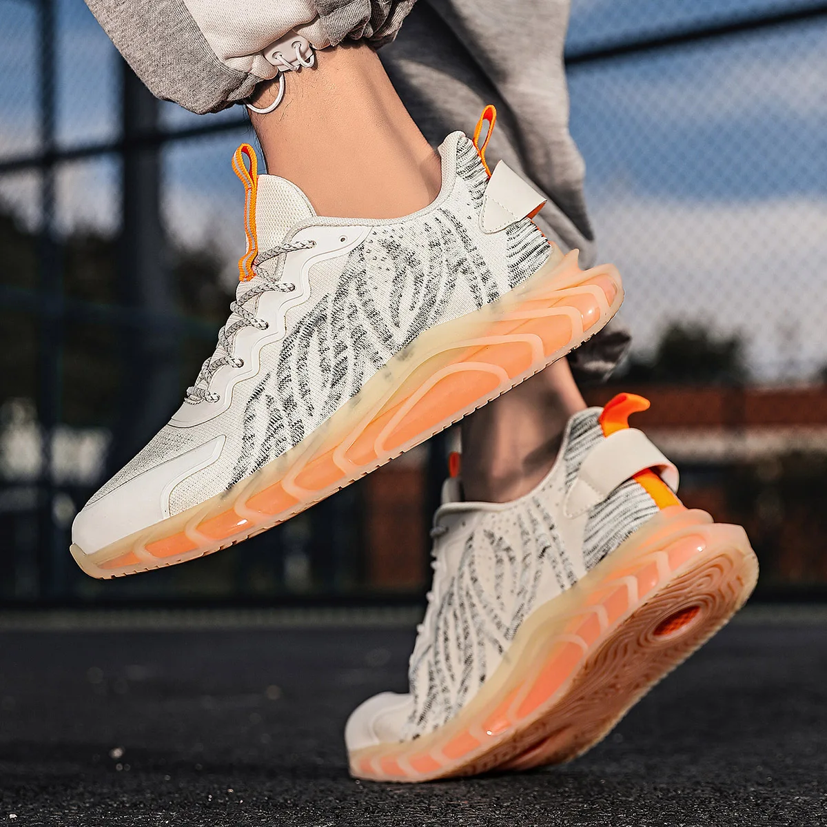 

Кроссовки мужские из сетчатого материала, Вулканизированная подошва, дышащие, для бега, удобная обувь, большие размеры 39-46