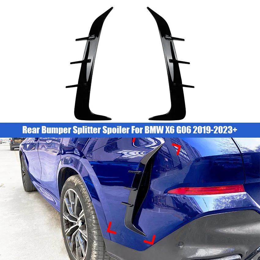 

2 шт., сплиттер для заднего бампера BMW X6 G06 2019 2020 2021 2022 2023