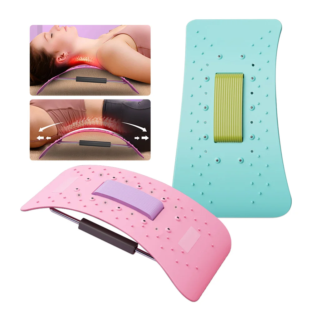 

Back Cracker Lumbar Support Body Massager Neck Cervical Stretcher Extensors Relax Spine Board Cushion Postural Corrector Fitness