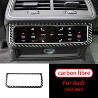 for audi a6l a7 2019 2pcs real carbon fiber rear air conditioner screen frame decoration cover trim car accessories