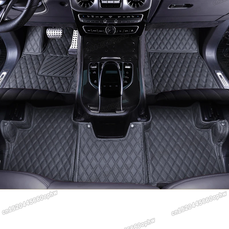 Lsrtw2017 Leather Car Floor Mats for Mercedes Benz G-class G500 G350d G55 G63 G65 Amg 2018 2019 2020 2021 W463 Accessories 463