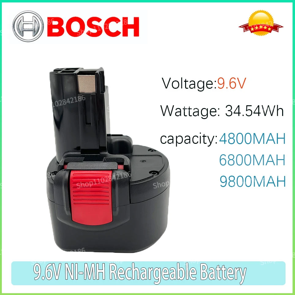 

Bosch 9.6V 4.8AH 6.8AH 9.8AH Ni-MH Rechargeable Battery BAT048 BAT100 BAT119 BH984 BPT1041 GSR GDR Power Tools Battery