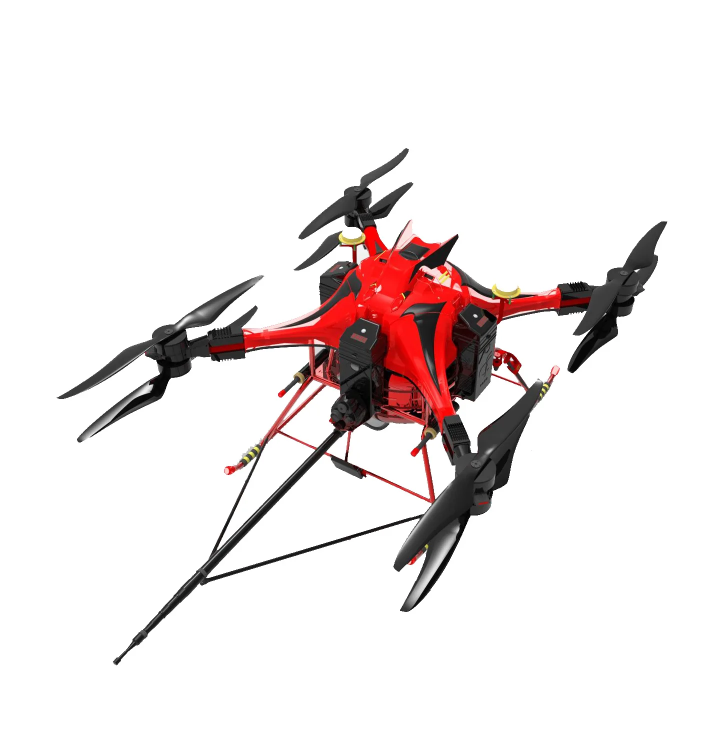 Professional fire fighting drone with tethered pipe fire bomb drone long range delivery uav for emergency rescue aircraft