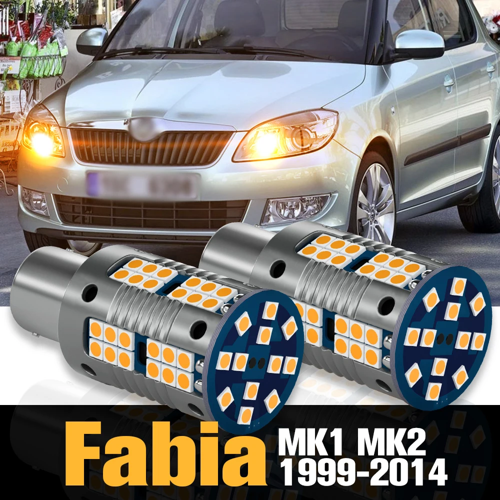 

2pcs Canbus LED Turn Signal Light Lamp Accessories For Skoda Fabia MK1 2 MK2 1999-2014 2006 2007 2008 2009 2010 2011 2012 2013