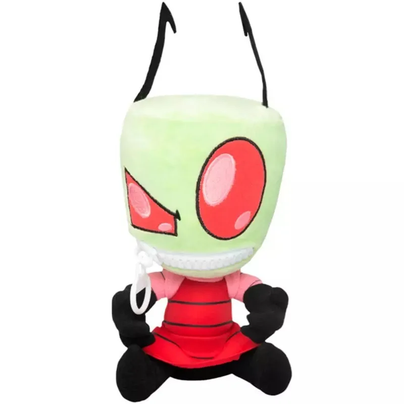 Фото Новый Zim Zippermouth плюшевый зеленый Invader Monster Red Eyed Monster улыбающийся мальчик Dib коллекция модель игрушки для детей подарки на день рождения №3