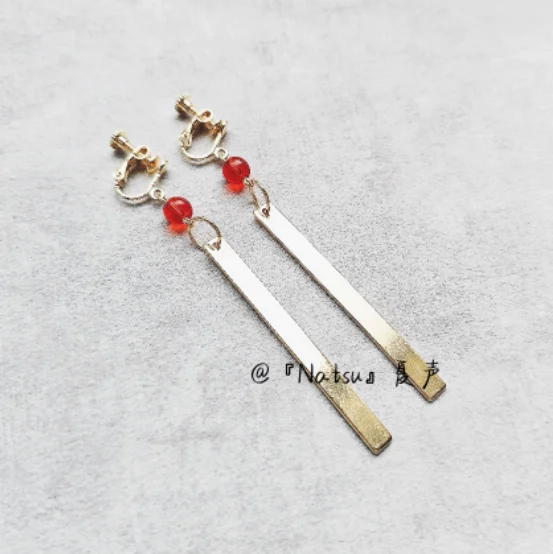 Аниме BanG Dream! Металлические серьги Futaba Tsukushi реквизит для фотосессии аксессуары