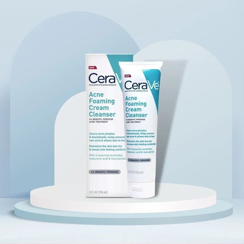 

Cerave Acne Foaming Cleanser Acne And Blackheads Treatment Moisturizing Oil Control Gentle Face Wash Skin Repair Care 150ml