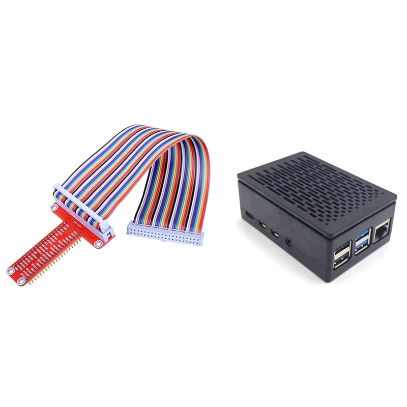 

1 Set Rpi GPIO Expansion Board For Raspberry Pi 3 2 Model B/B+SC05 & 1 Pcs For Raspberry Pi 4 Case Shell Box