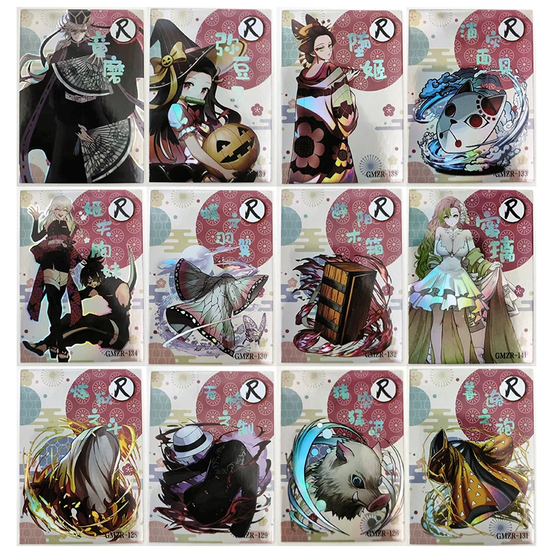 

Аниме рассекающий демонов Kawaii R флеш-карта Tomioka Giyuu Hashibira Inosuke Douma Игрушки для мальчиков коллекционные открытки подарки на день рождения