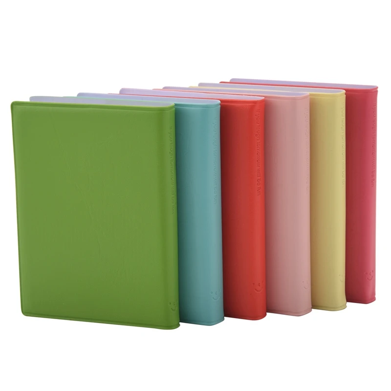 

6 Pcs Mini Smile Notebook Candy Colors Note Book with Imitation-Leather Cover for Memos, Painting and Graffiti