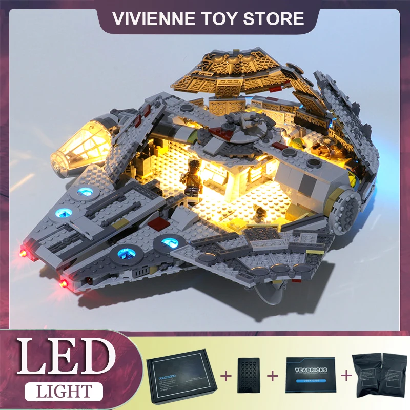 DIY светодиодный набор для LEGO Star New Edition Millennium War совместим с Falcon LJ99022 (только Φ без