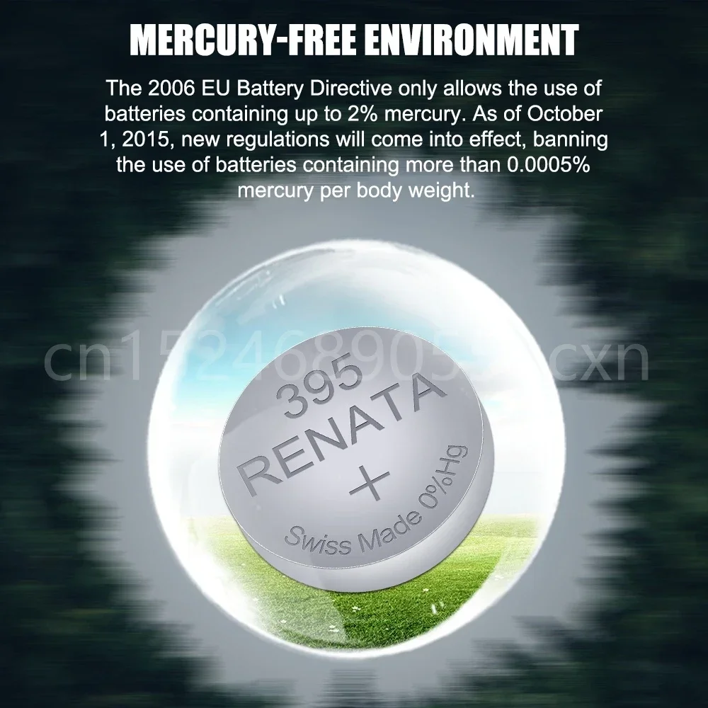 100% оригинальная батарея Renata 395 SR927SW 1 55 В из оксида серебра для часов AG7 LR927 LR57 399 SP395