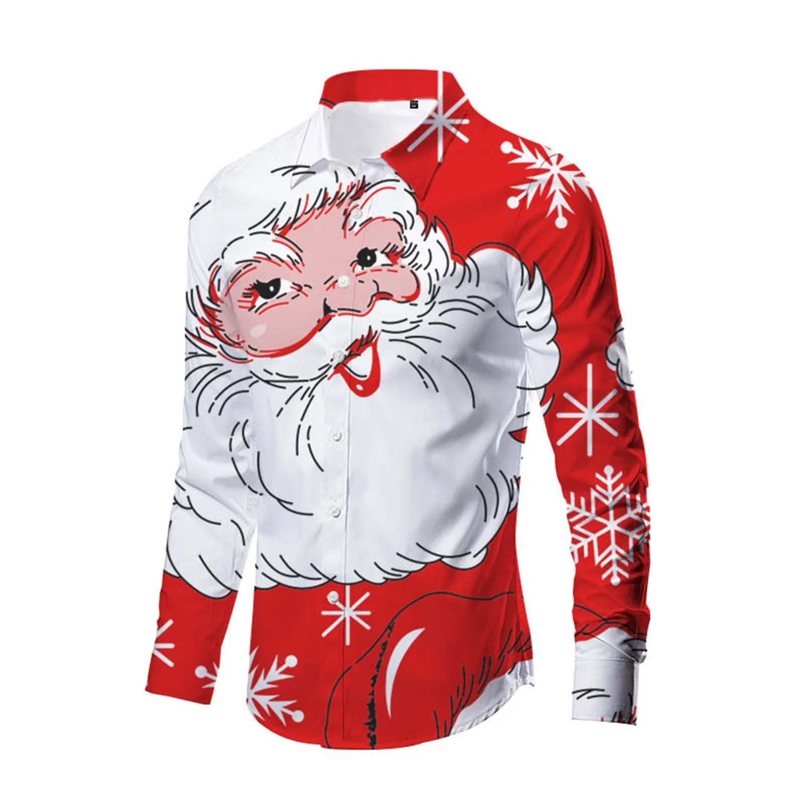 

Men's Shirt Brand Men's Long Sleeve Dress Shirt Autumn Casual Christmas Printing Hawaii Shirt Long Sleeve Shirt Pack Tissue Tees