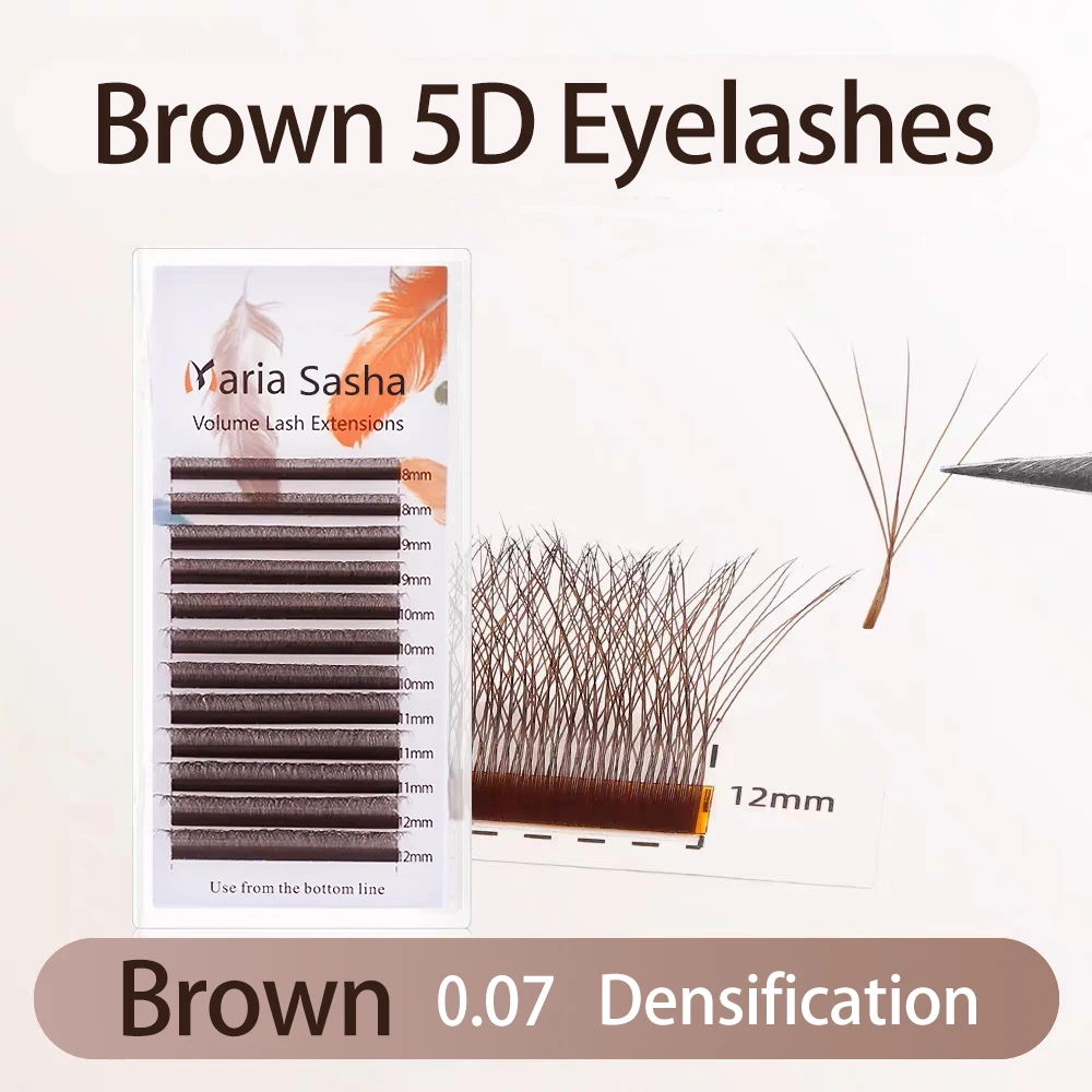 MARIA Brown 5D W tipo extensões de cílios coloridas