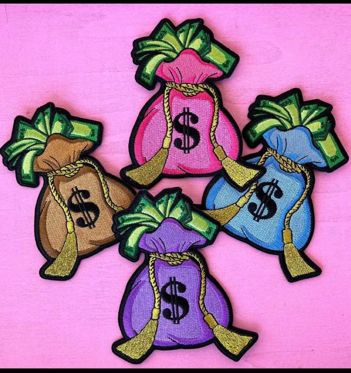 

DD 4 мешка для денег, вышивка, глажка, шитье, одежда, куртки, обувь и другие ткани, заплатка и украшение