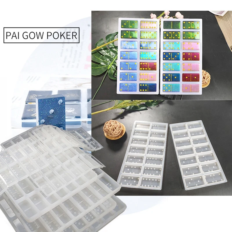 DIY кристаллическая клейкая форма домино Pai Gow бытовая творческая личность