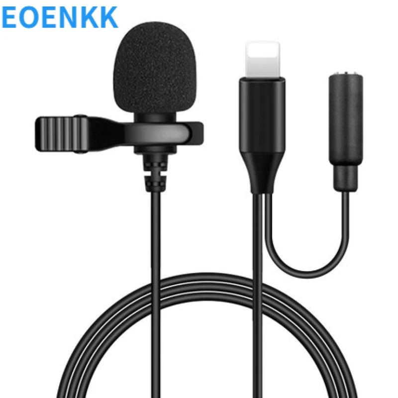 

Mini Microphone for iPhone Portable Clip-on Lapel Microphone For iPhone iPad Xiaomi Android Smartphone DSLR Camera PC Laptops