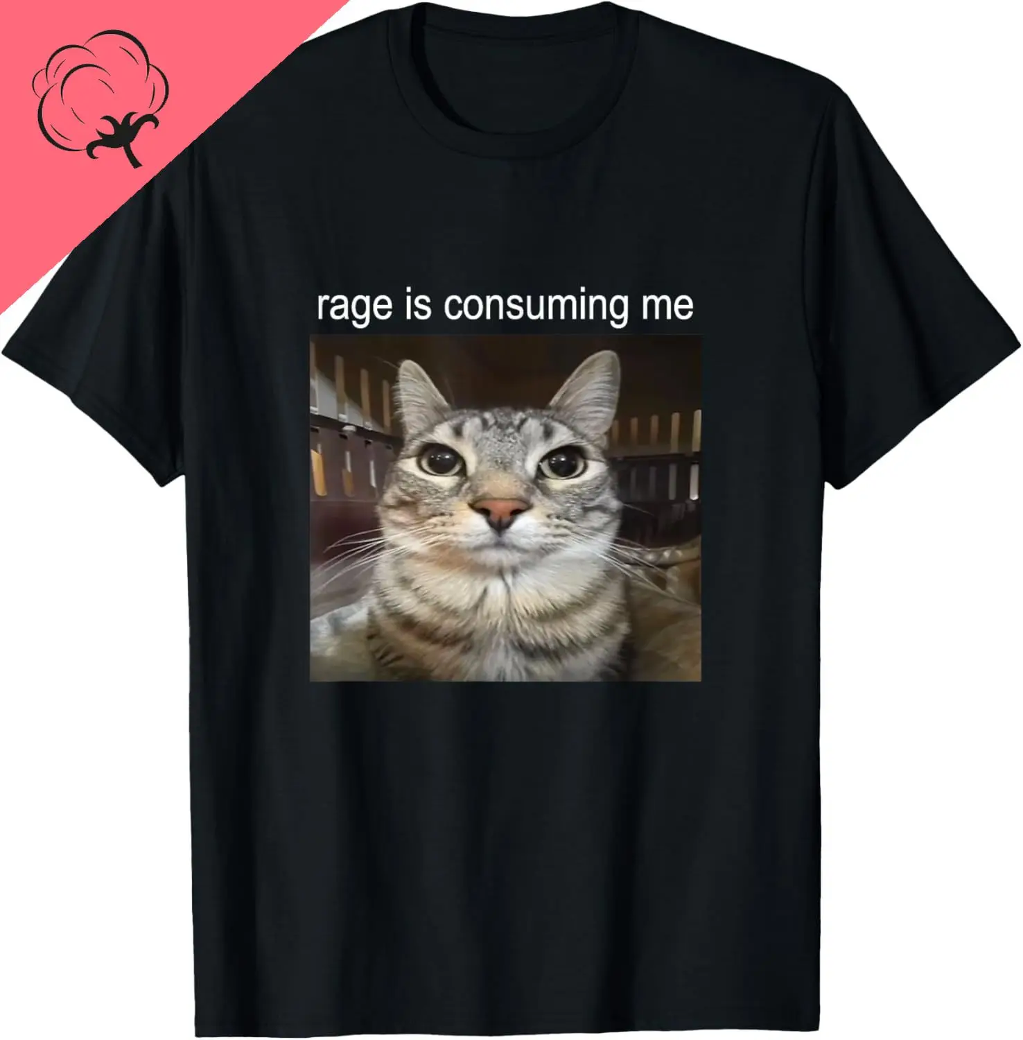Футболка Laoyaoyifu Rage Is Consuming Me Silly Staring Cat Meme
