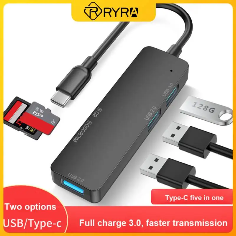 

Высокоскоростной USB-концентратор RYRA 5 в 1 с портами USB 3,0 и кардридером