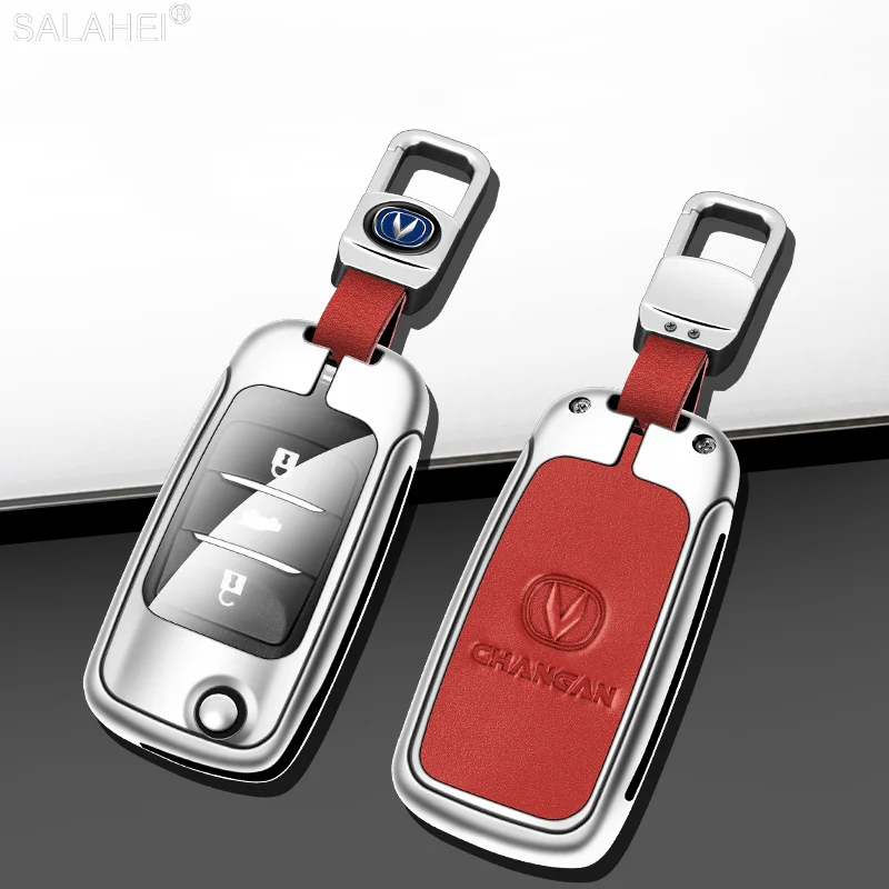 

Zinc Alloy Car Remote Key Case Cover Holder Shell For Changan CS75 Eado CS35 Raeton CS15 V3 V5 V7 Protector Keychain Accessories