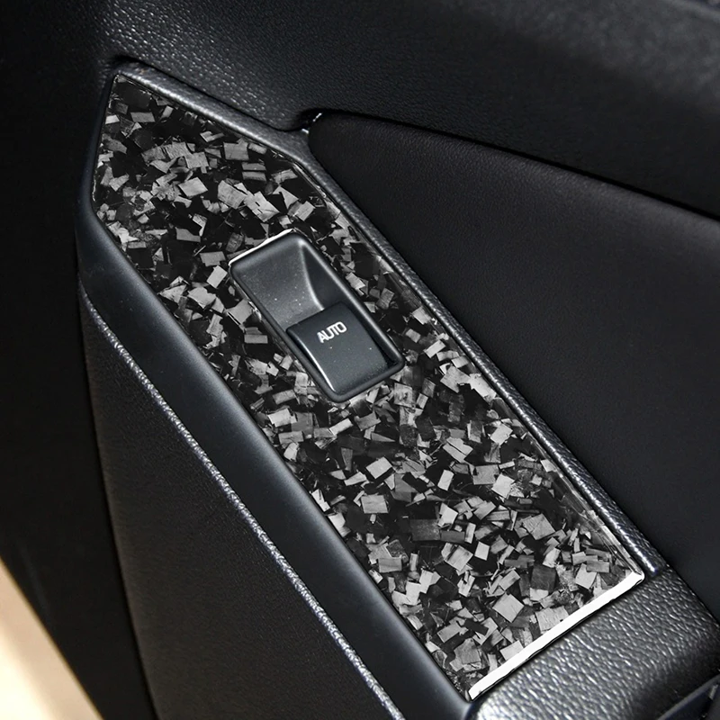 

Карбоновые наклейки для украшения автомобиля Ford Mustang 2009-2013, аксессуары для интерьера с кованым рисунком