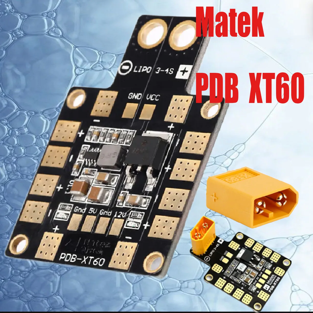 Matek Systems PDB XT60 с BEC 5 В и 12 медь для радиоуправляемого вертолета FPV квадрокоптера