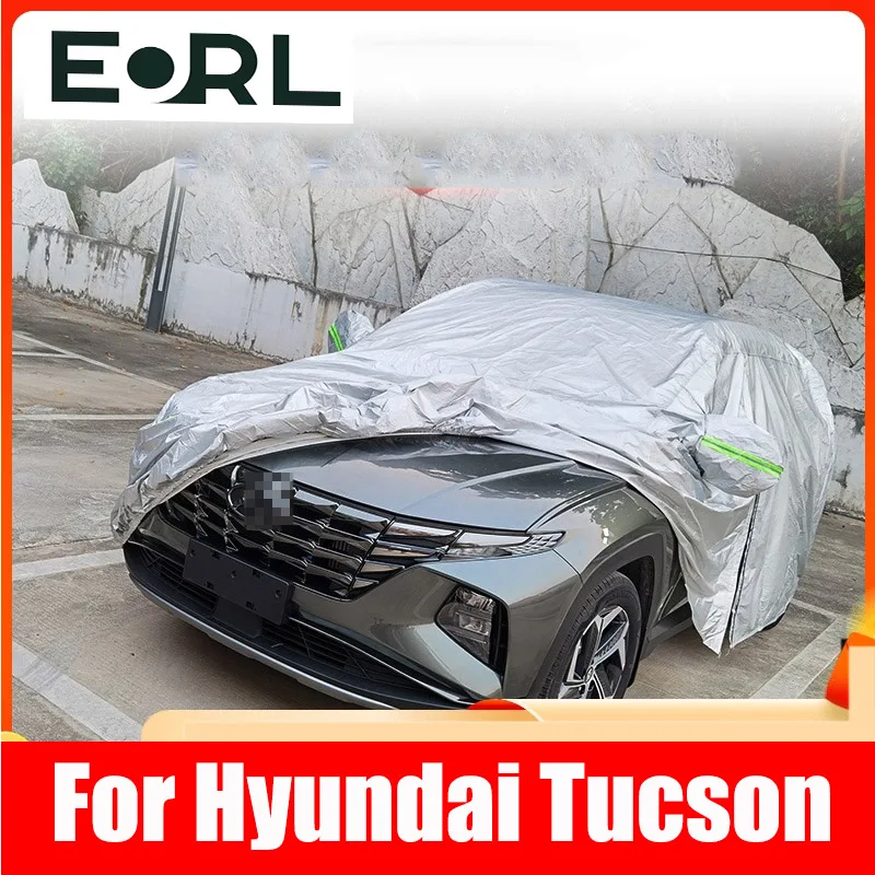 

Full Car Covers Rain Frost Snow Dust Waterproof Protection Exterior Car Cover Anti UV Accessories For HYUNDAI Tucson 2021 NX4