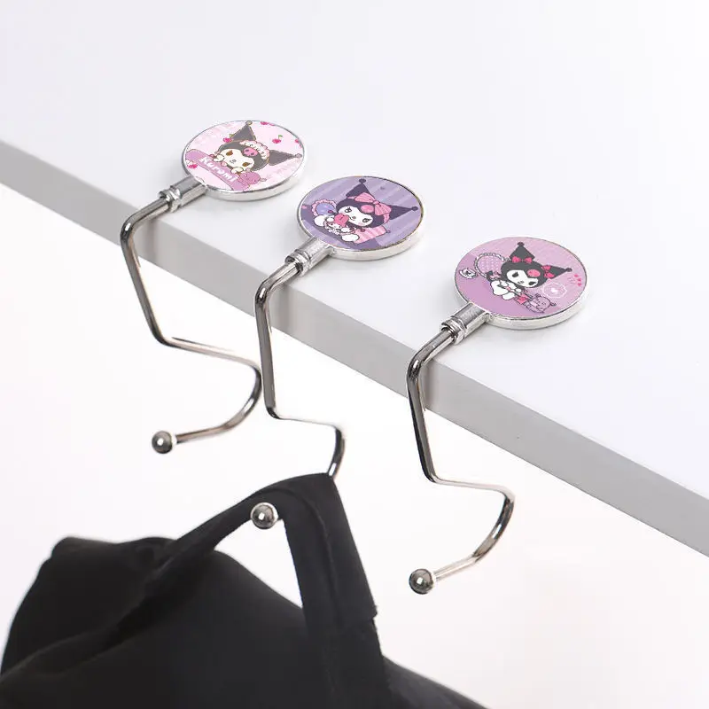 

Hook Kuromi My Melody Cinnamoroll Kitty Kawaii Sanrio Cartoon Cute Household Detachable Desktop Bag Hook Sticky Hook for Gifts