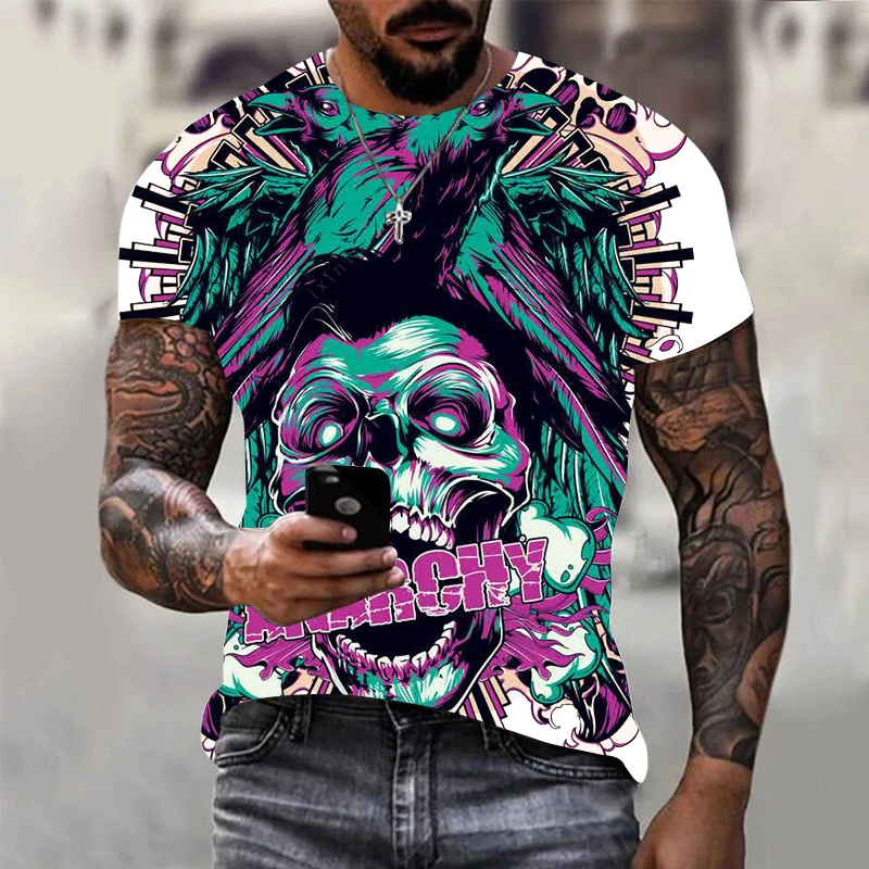 

Summer New 3D Print Men T-Shirts Fashion Casual Loose Oversized T Shirts Round Neck Harajuku Breathable Tshirt Street Sport Tops