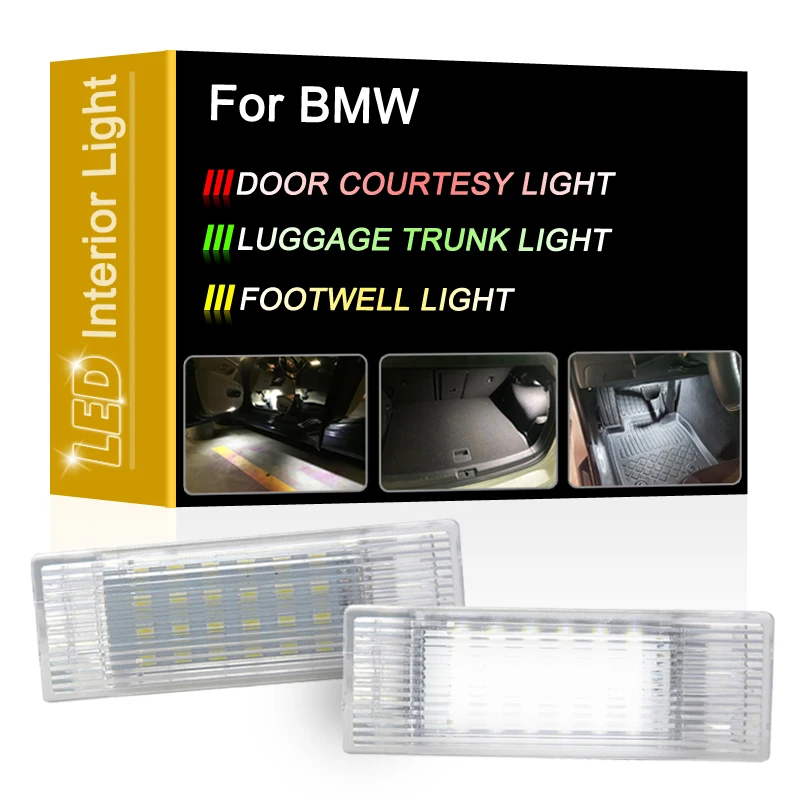 

12V White LED Door Courtesy Luggage Trunk Footwell Glove Box Light Assembly For BMW 1/3/4/5/7 Series X5/F15 X1/E84 X4/F26 i3/i01