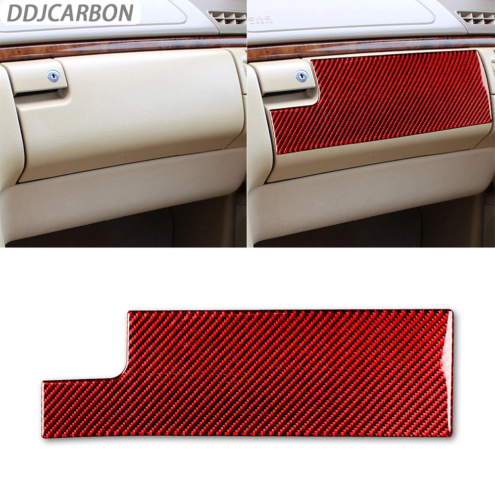 

Carbon Fiber Co-pilot Storage Box Panel Trim Cover Car Interiors Accessories Decoration Sticker For Benz E-Class W210 1996-2002