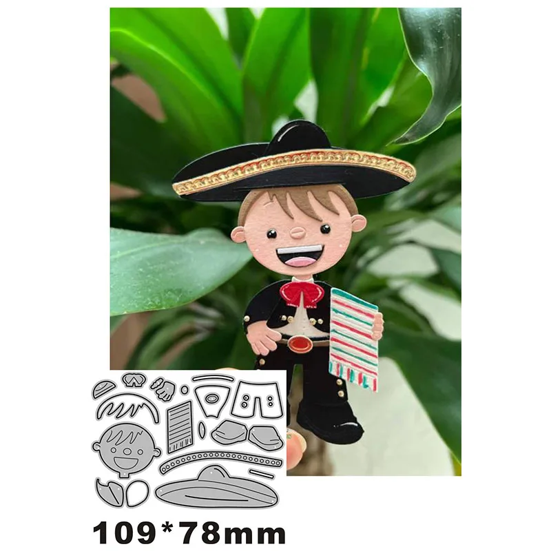2022 New Cute Boy's Suit Bow Tie Hat Metal Cutting Dies for Scrapbooking Paper Craft and Card Making Embossing Decor No Stamps